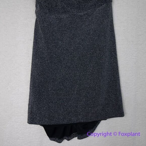 New!  Free People Malia‎ dress One Shoulder Metallic Mini Cocktail Women size XL - Picture 10 of 13